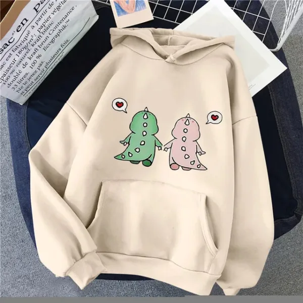 Adorable Dino Hoodies for Couples - Image 6