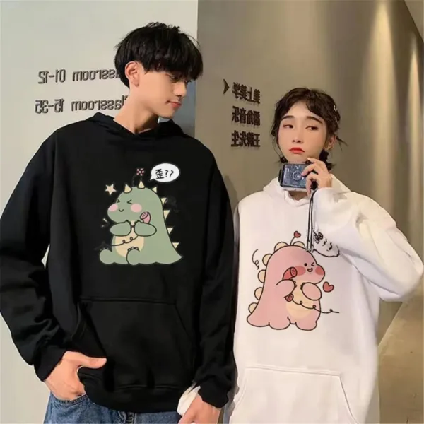 Cute Dinosaur Hoodies For Couples - Image 3