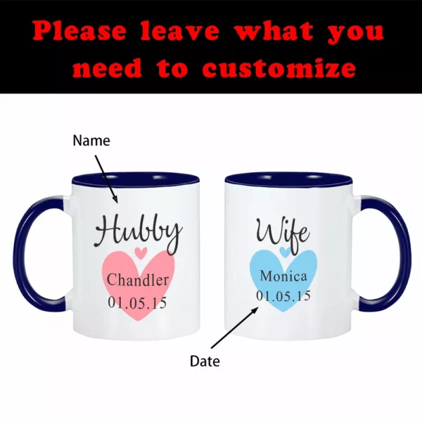 Hubby and Wife Mugs - Image 3