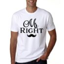 Mr right and mrs always right t shirts