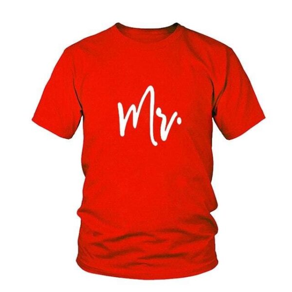 Wedding Mr and mrs couple t shirt - Image 14