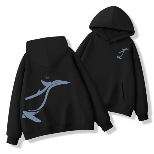 Whale Hoodies For Couples - Image 8