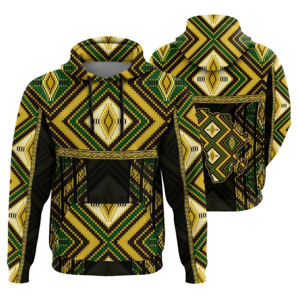 Africa  Hoodie - Noble Akokobaatan Kente Pullover