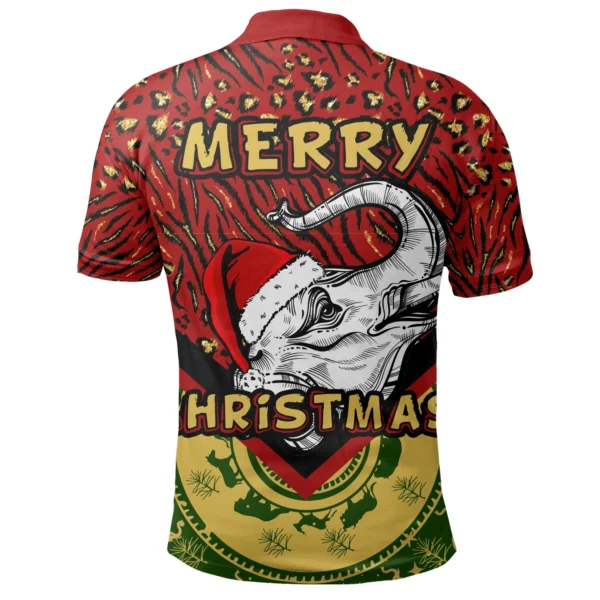 Africa  Polo - Christmas Elephant Polo Shirt9 - Image 3