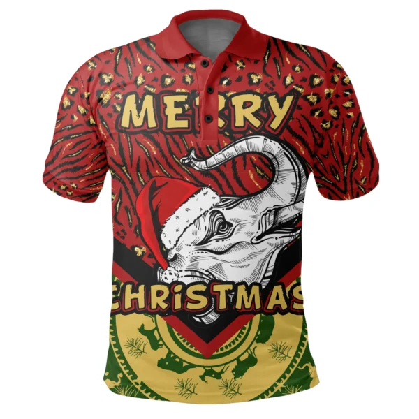 Africa  Polo - Christmas Elephant Polo Shirt9 - Image 2