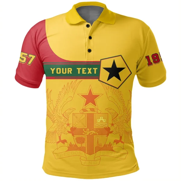 Africa (Custom) Shirt - Ghana Polo Shirt Pentagon Style8 - Image 2