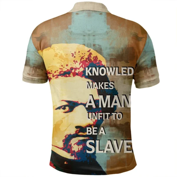 Africa  Polo Shirt - Frederick Douglass Quote Paint Mix Polo Shirt - Image 3