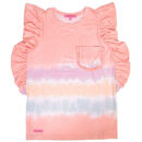 SALE Simply Southern Ruffle Tie Dye Pink Tank Top T-Shirt