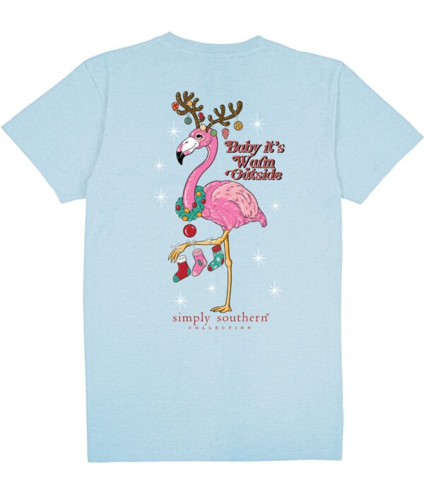 Simply Southern Flamingo Christmas Holiday T-Shirt