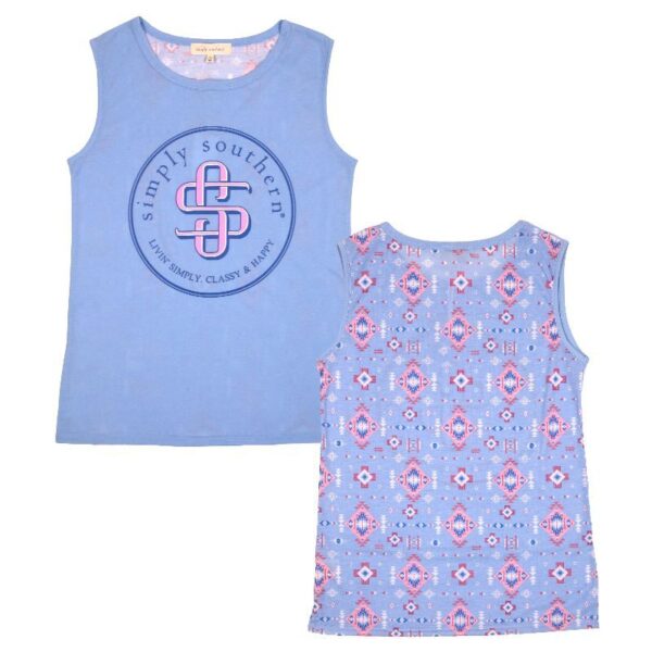 Simply Southern Preppy Aztec Beach Tank Top