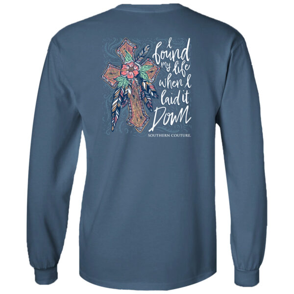 Southern Couture Classic Found My Life Cross Long Sleeve T-Shirt