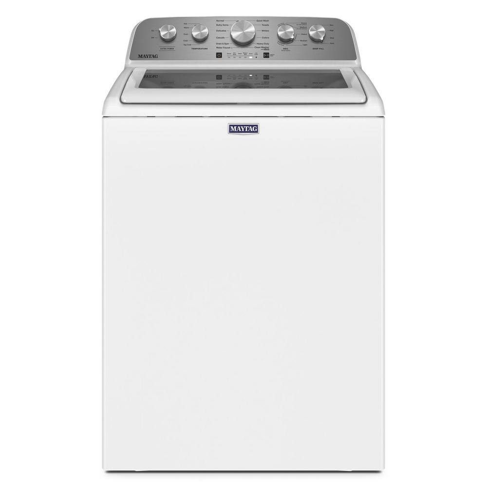 Maytag 4.8 cu. ft. Top Load Washer, Extra Power Boost, White, MVW5430MW, Stain Removal, Quick Wash, Deep Fill